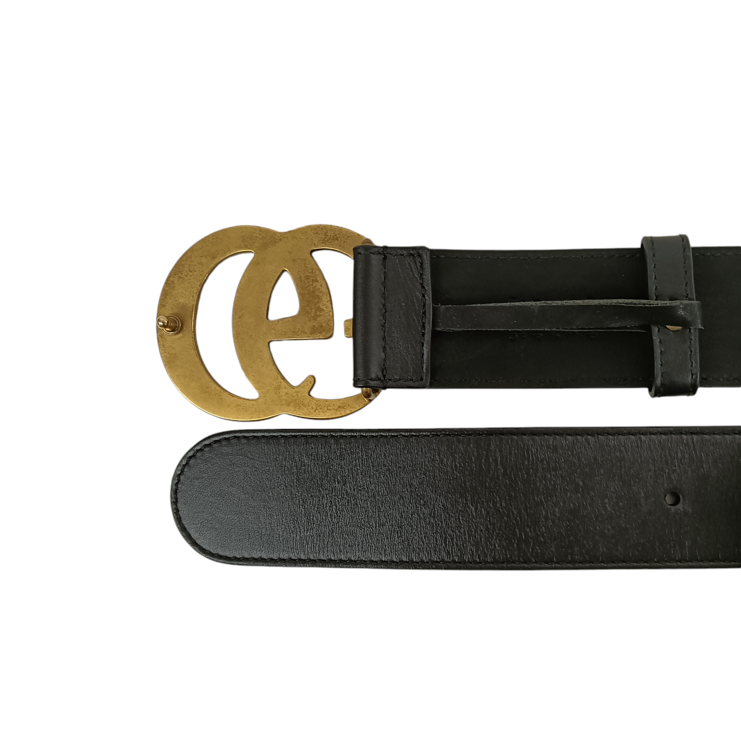 GUCCI Belt Black 400593/GG Marmont Wide
