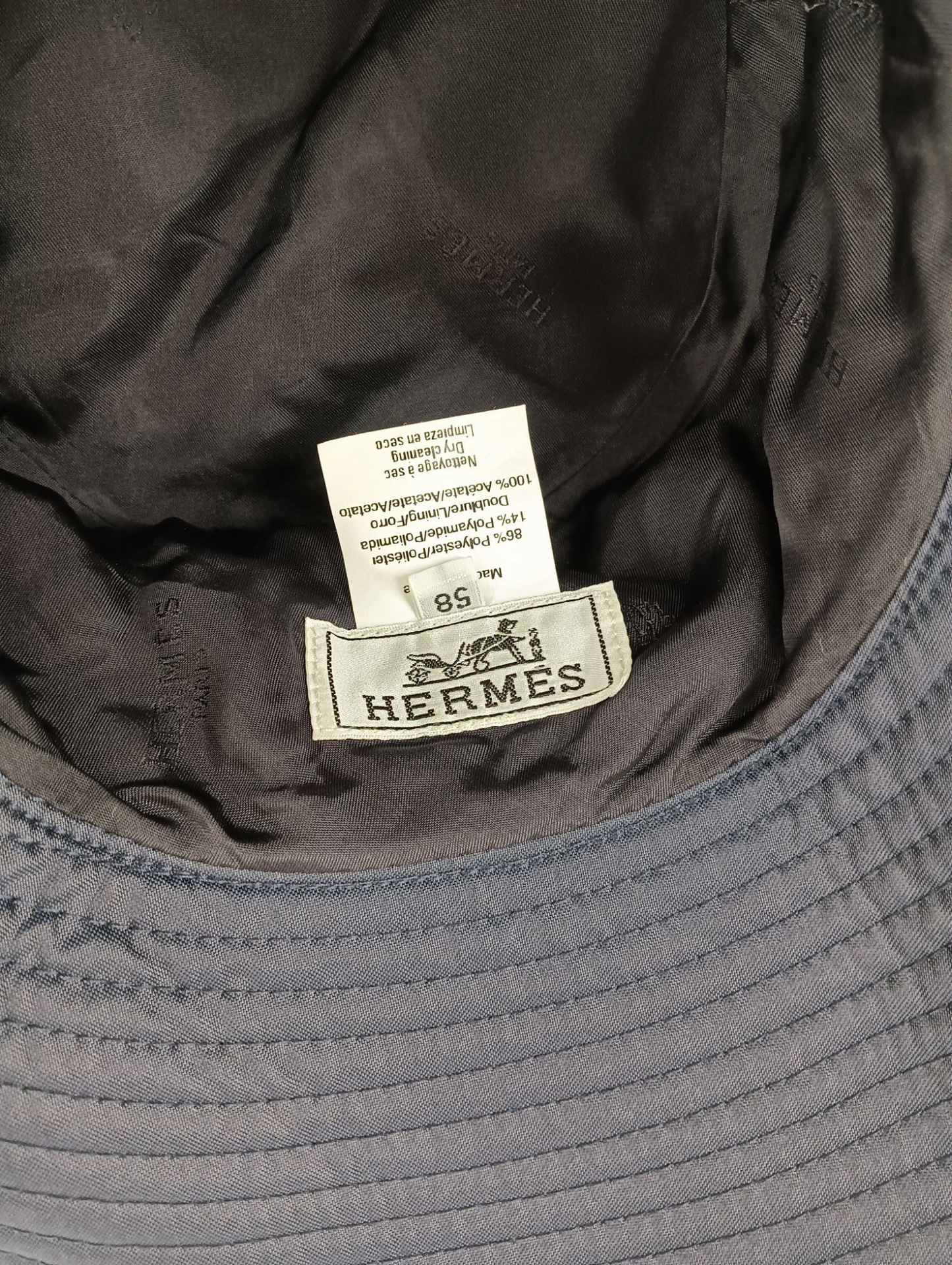 HERMES Hat Navy