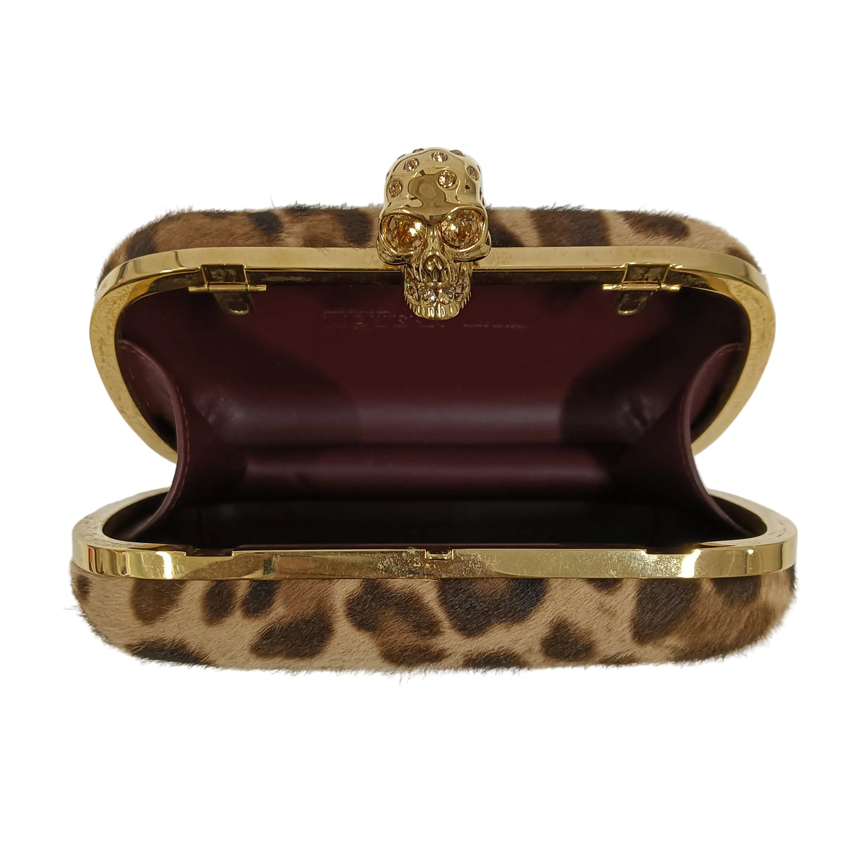 ALEXANDER McQUEEN Shoulder Bag 316426 Brown 000926 Skull/Leopard