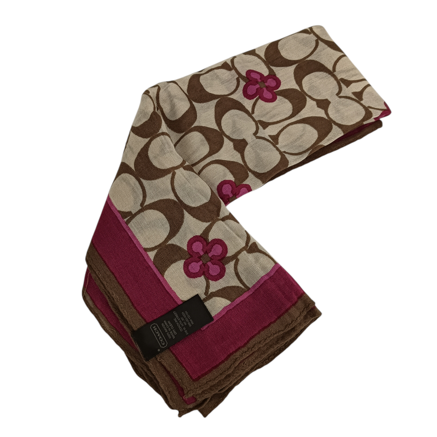 COACH Scarf Rank(B) Brown/Purple Damage