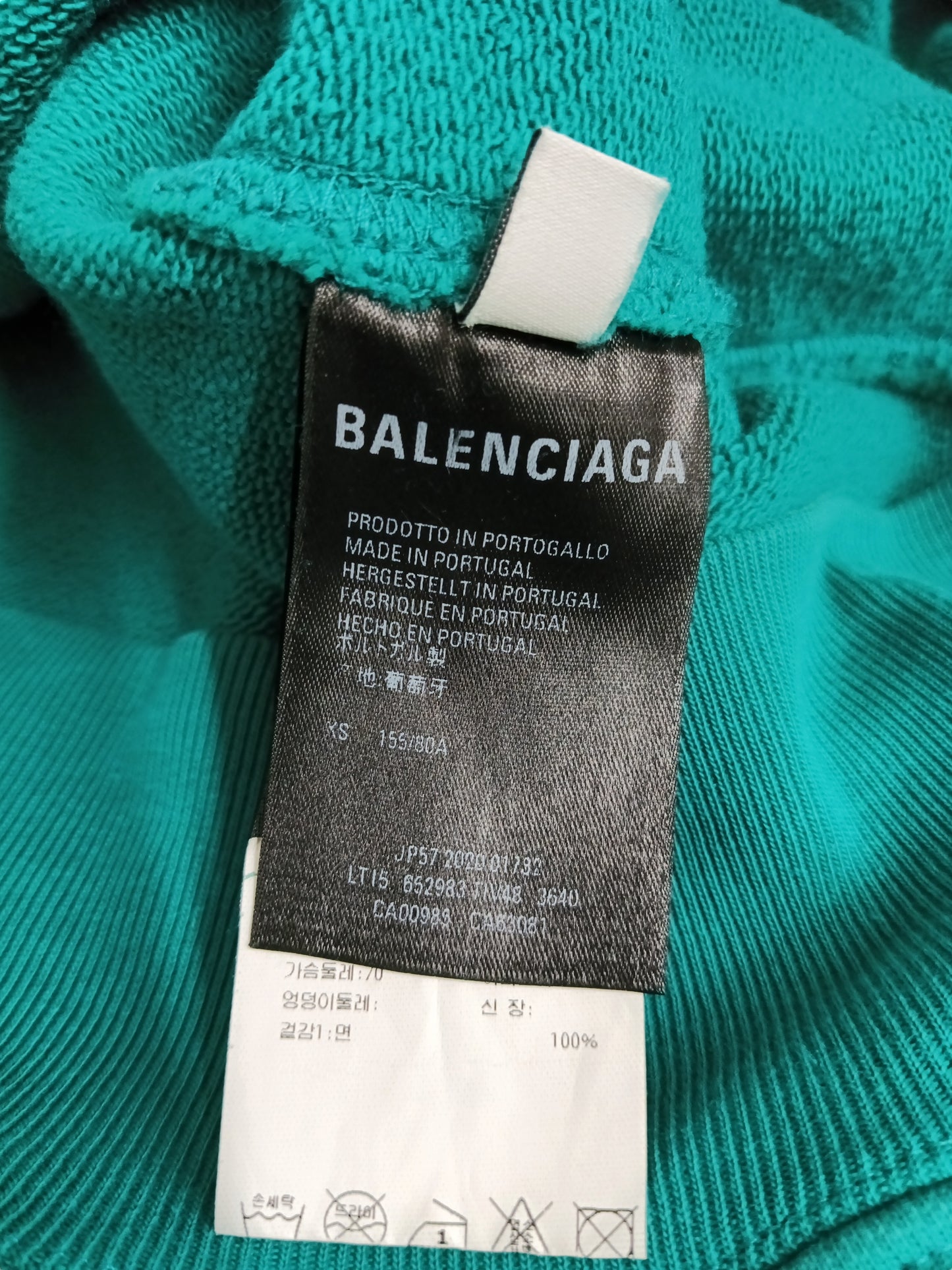 BALENCIAGA CLOTHES SIZE XS MENS GREEN 652983 TIV48 3640