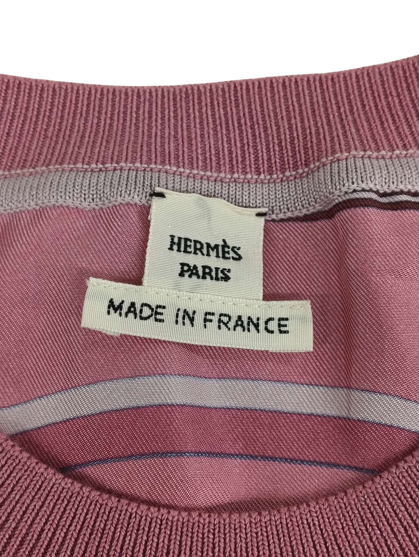 HERMES Knitwear 36 Lady's 36-7751 Silk Twillainecarriage Violet