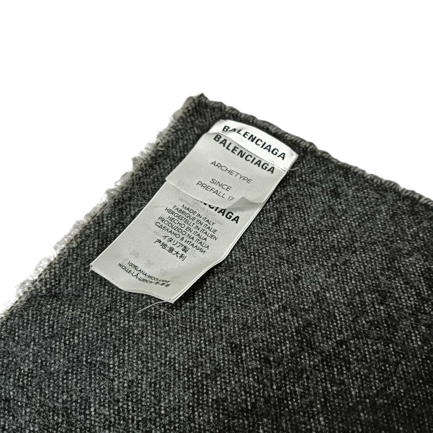 BALENCIAGA Scarf ARCHETYPE Gray/Light Gray PREFALL 17