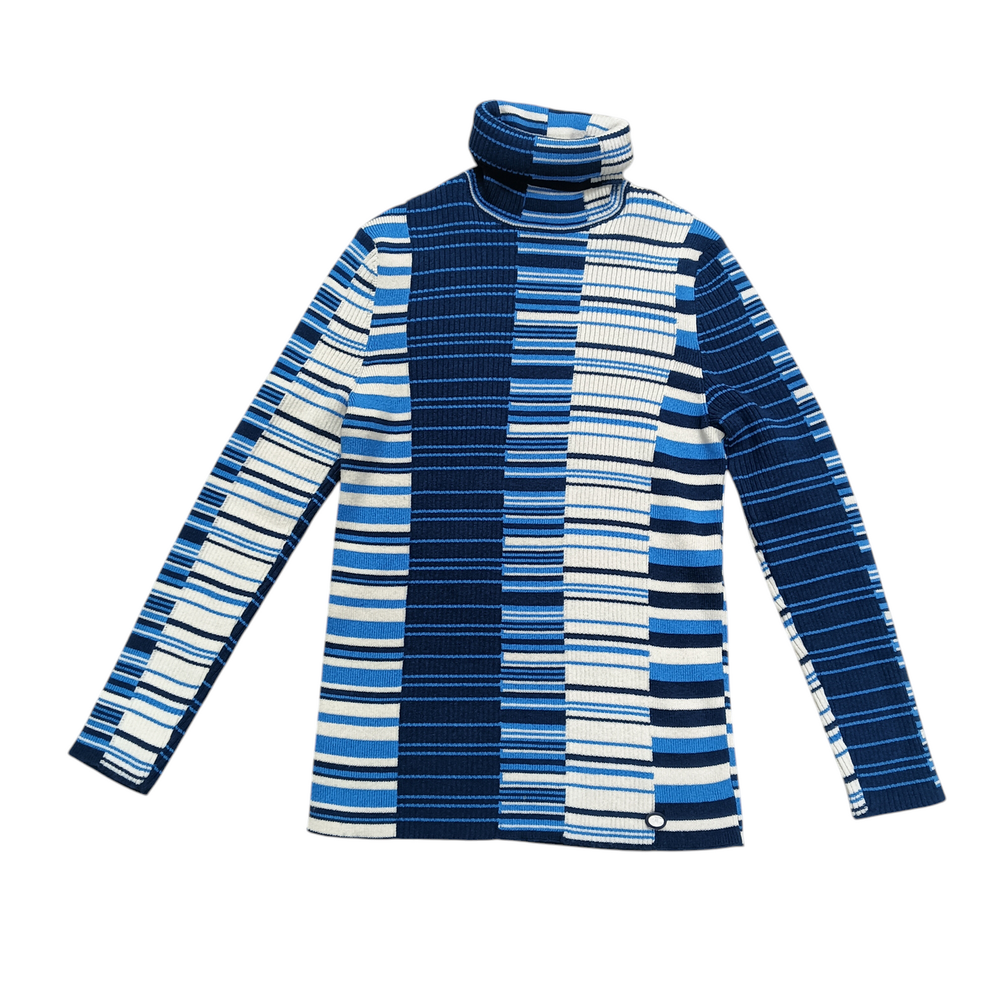CHANEL High Neck Knit Lady's Size 38 Blue P62152K47538