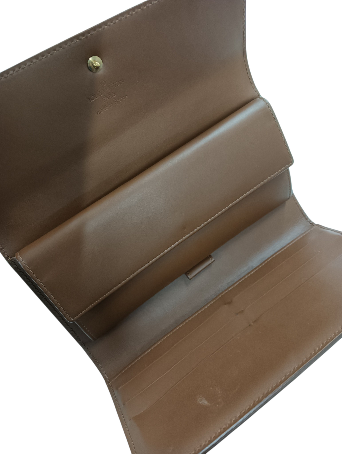 LOUIS VUITTON Wallet Verni M65107 Brown TH0014
