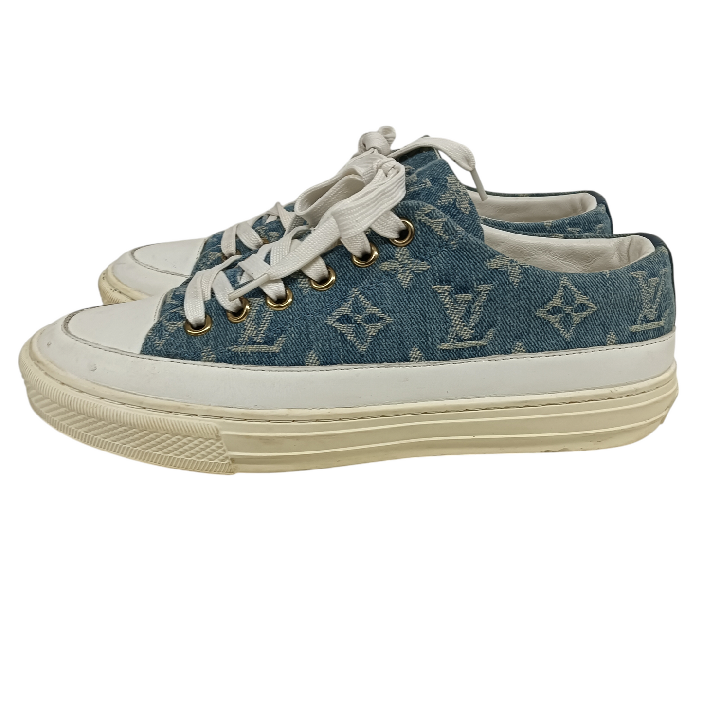 LOUIS VUITTON Sneaker Size 37 CL1108 Lady's Blue Rank (B)