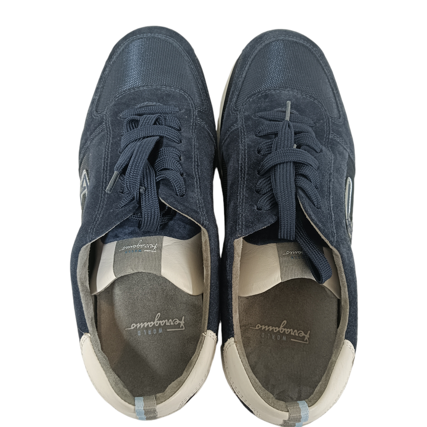 FERRAGAMO WORLD SNEAKER 6.5 23035 MENS NAVY RANK (B)