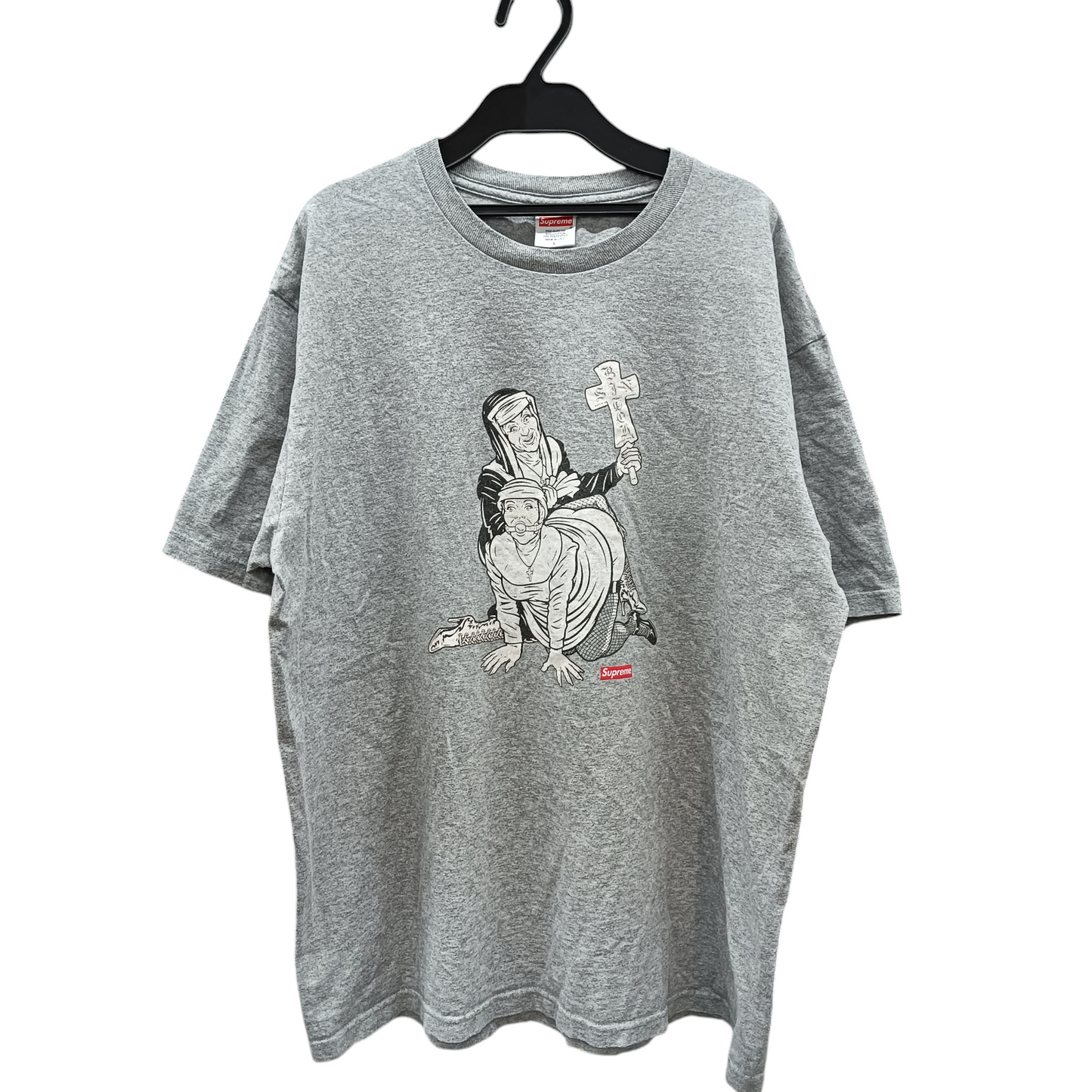 SUPREME T-Shirt Size L Mens Gray Nunstee