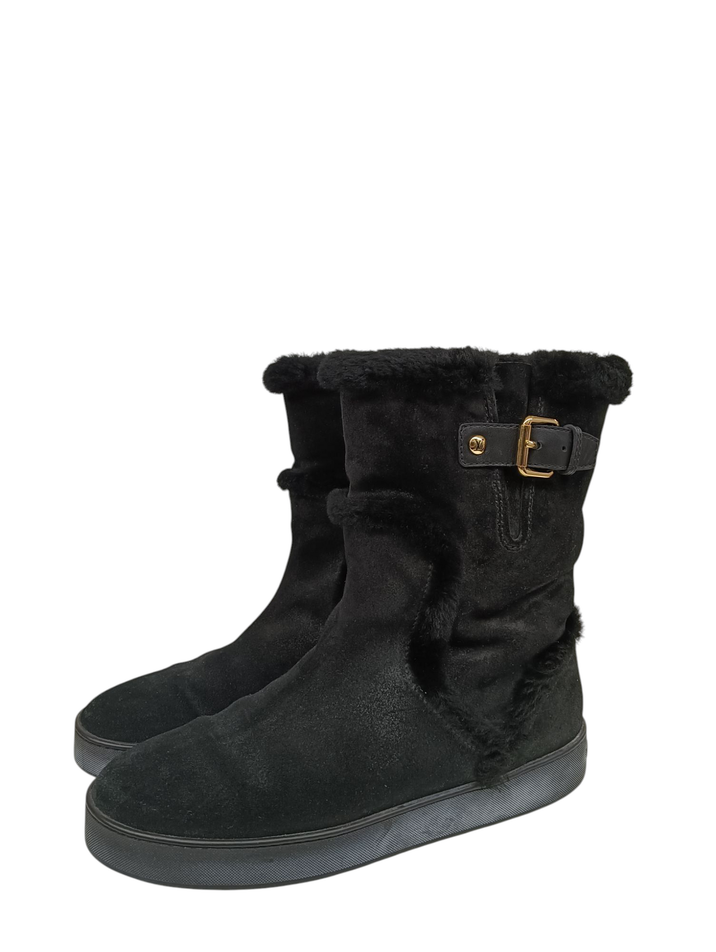 LOUIS VUITTON Boots size 37.5 cm Lady's Black CL0143