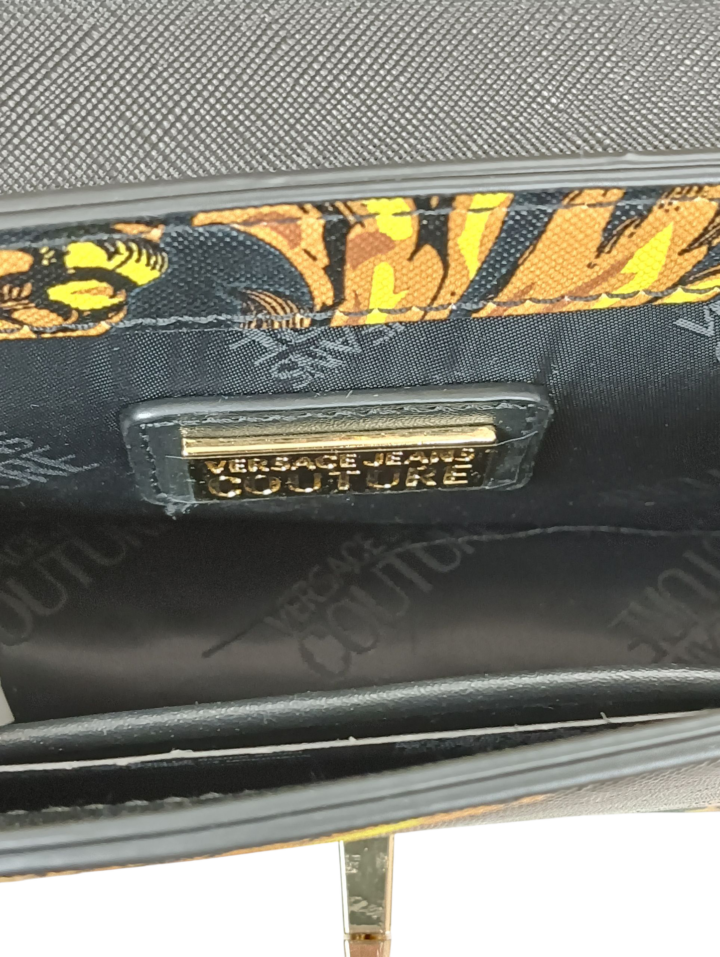 VERSACE Shoulder Bag 74VA4BL1 Black & Yellow