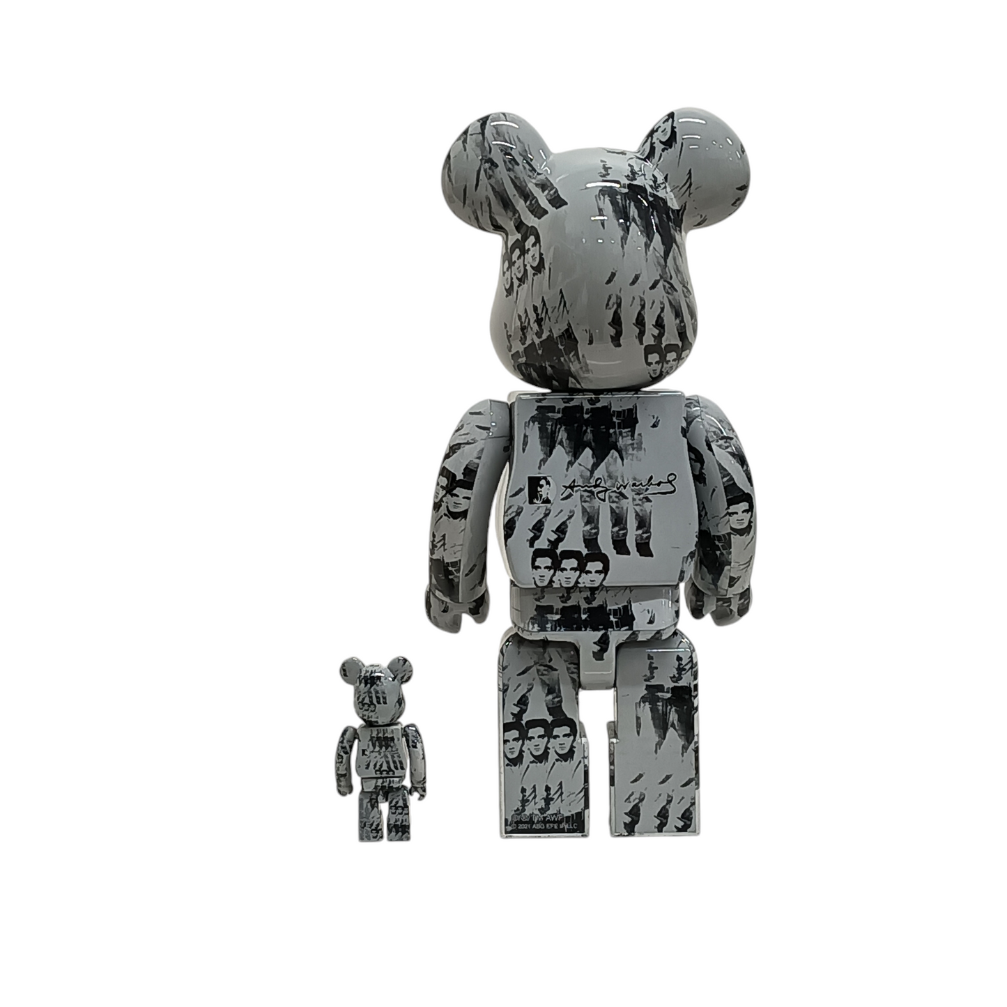 BEARBRICK Andy Warhol, Triple Elvis,1963 400% & 100%