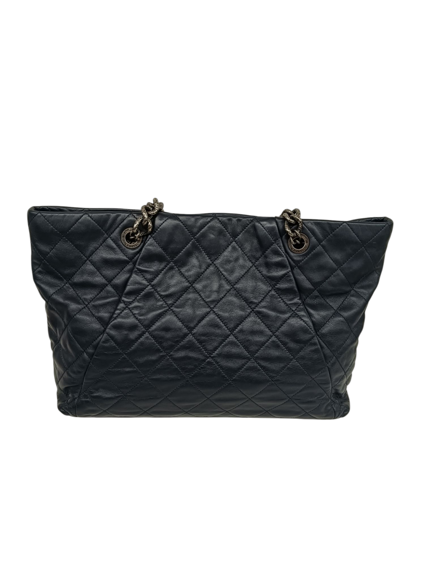 CHANEL Tote Bag 16727356 Navy With out Garantee Card