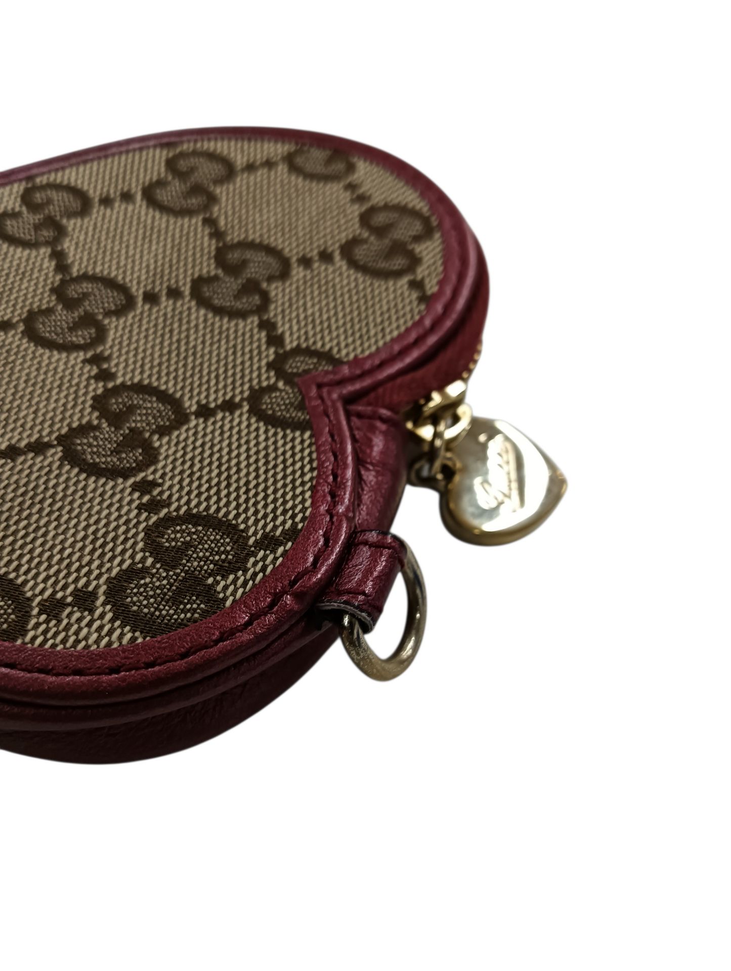 GUCCI Coin Case Brown/Red 152615