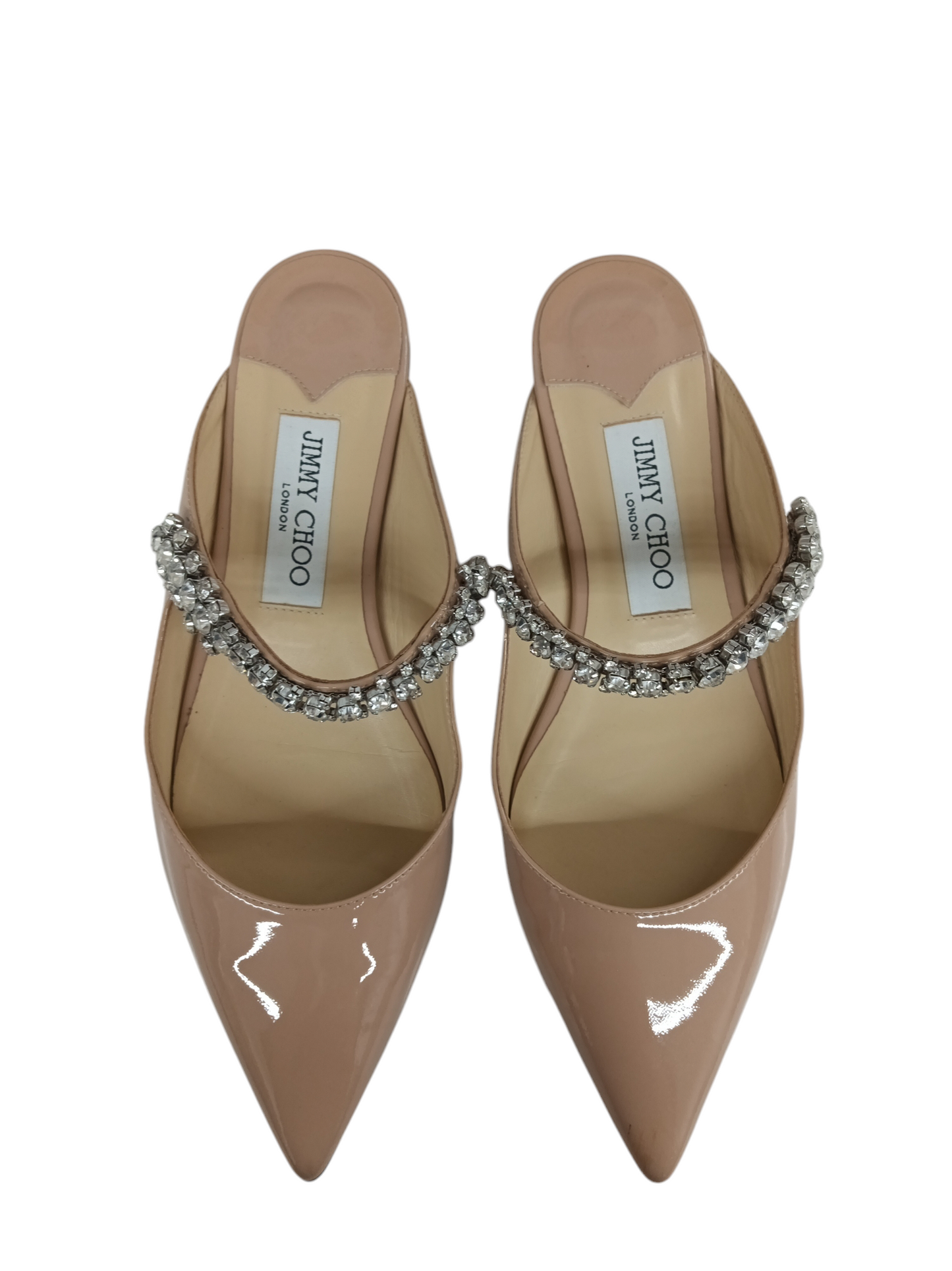 JIMMY CHOO SANDAL 37 LADY'S BEIGE RANK(B) BING FLAT
