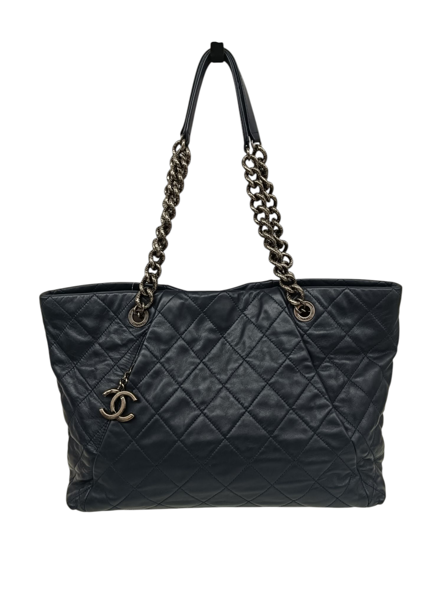 CHANEL Tote Bag 16727356 Navy With out Garantee Card