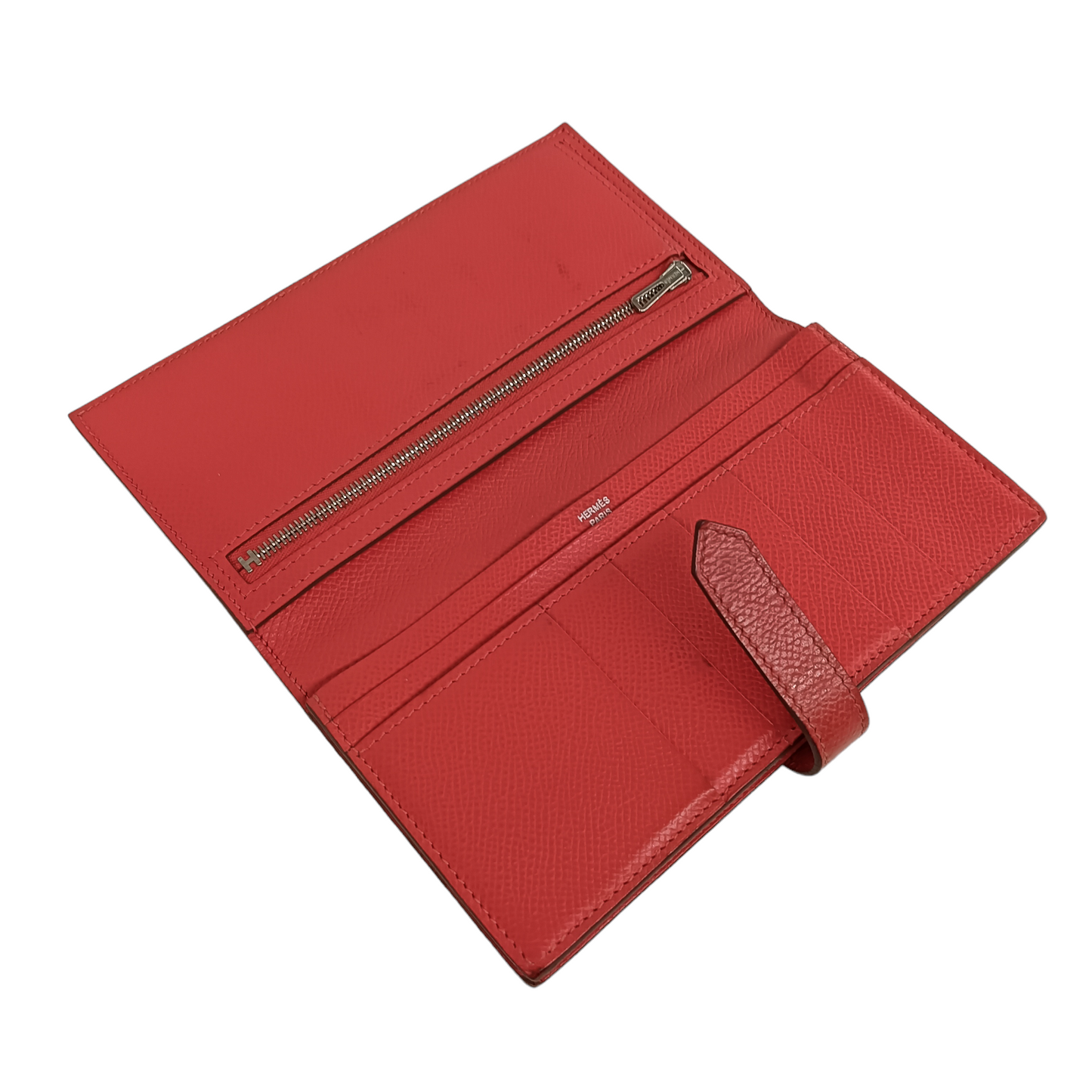 HERMES Wallet Bearn Pink Damage/Stain P A 35V