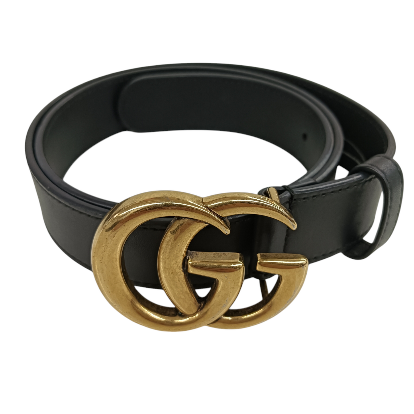 GUCCI Belt Black 414516 Rank (B) *Hole