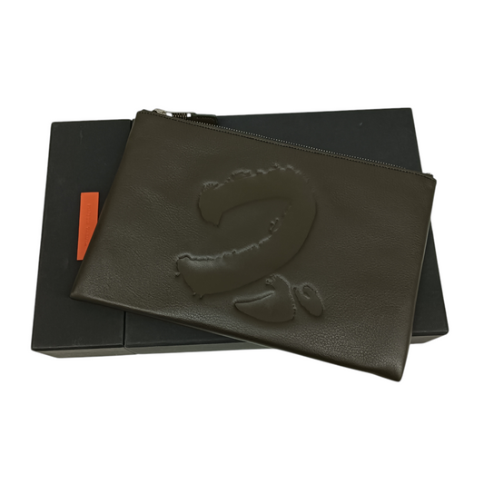 MAISON TAKUYA Clutch Bag Olive *Zipper Problem