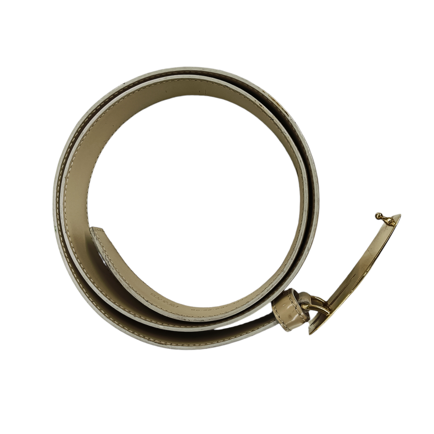 GUCCI Belt 80.32 Beige Stain/Damage 037.1448.1136