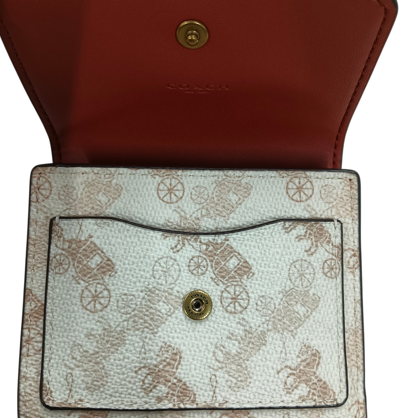 COACH Wallet Brown/Ivory CAT57