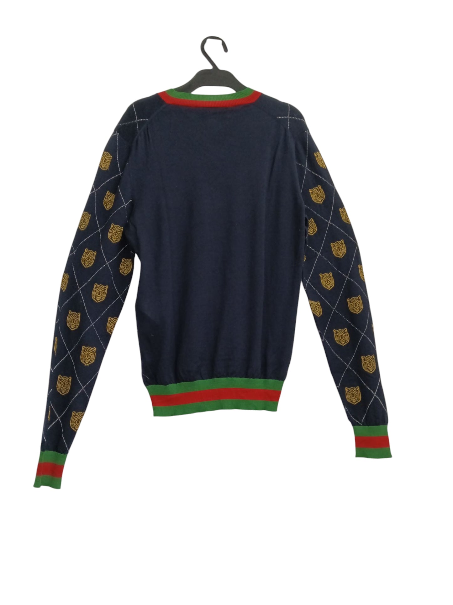 GUCCI KNITWEAR SIZE S LADY'S NAVY 474320-X1464 TIGER
