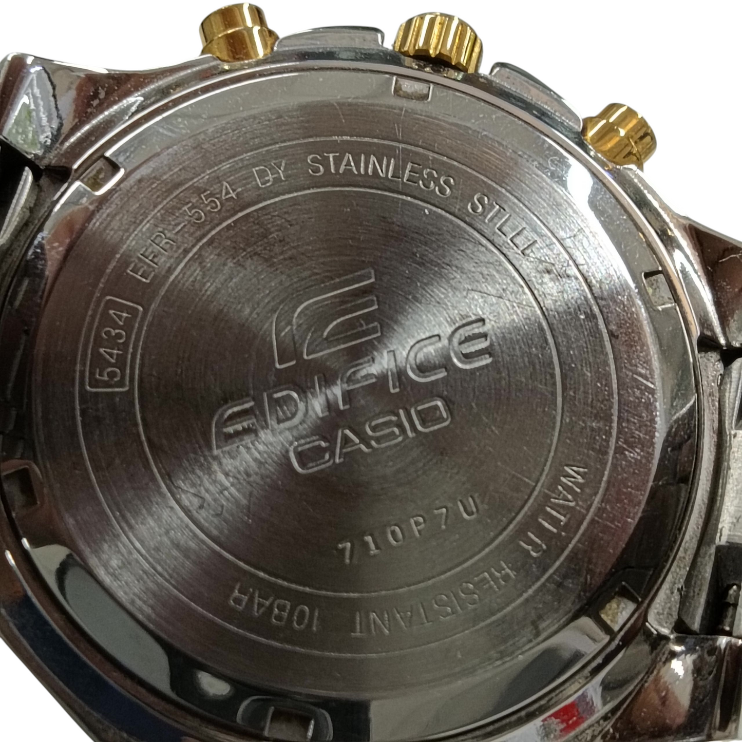 CASIO EDIFICE-554 Wrist Watch Blue/Gold
