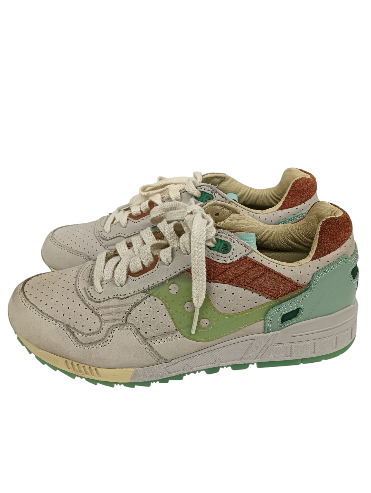 SAUCONY Sneaker 8US S70701-1 Lady's Beige/Green