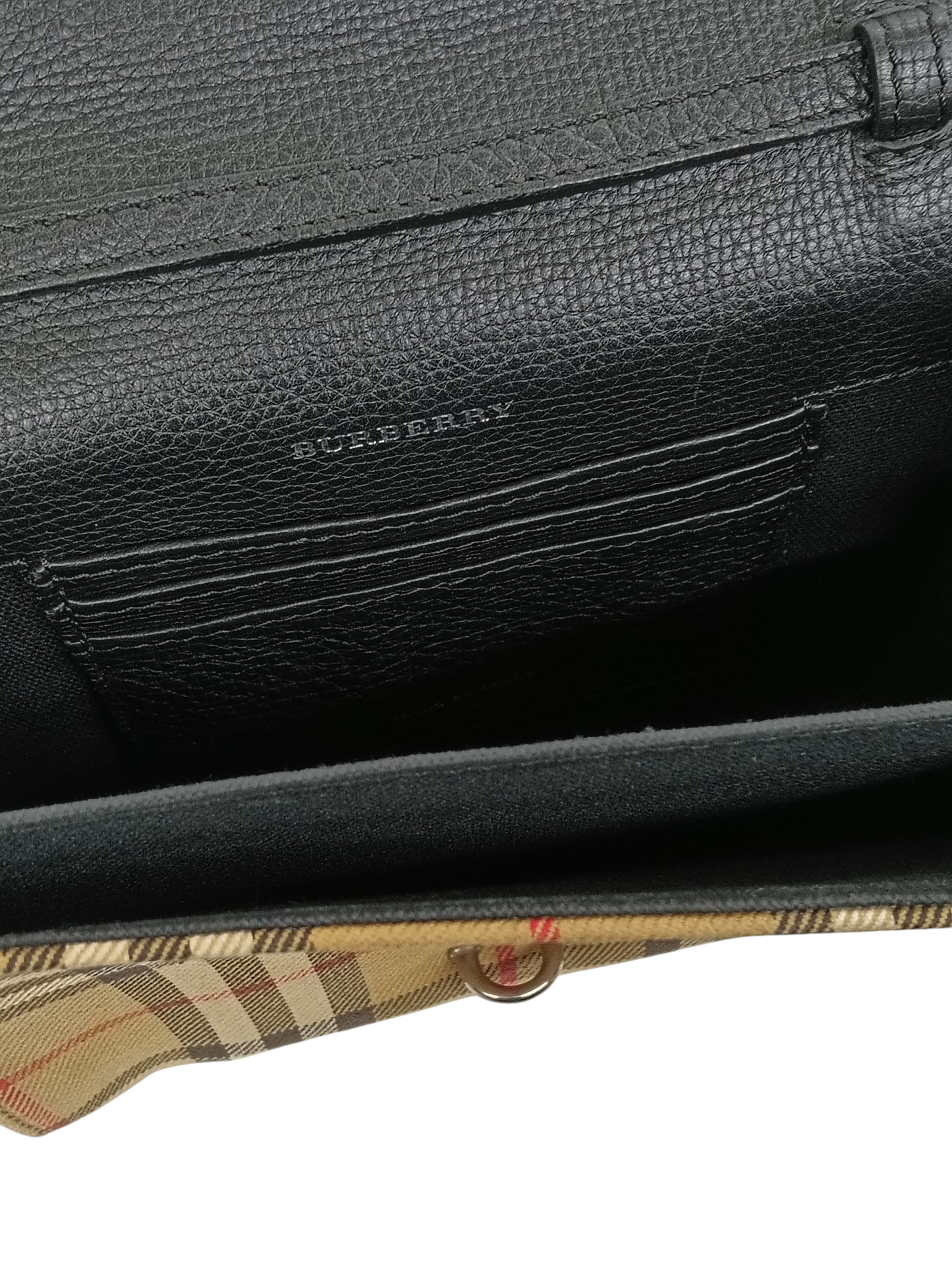 BURBERRY LONDON Shoulder Bag TISMSRL3335CAM Black/Beige