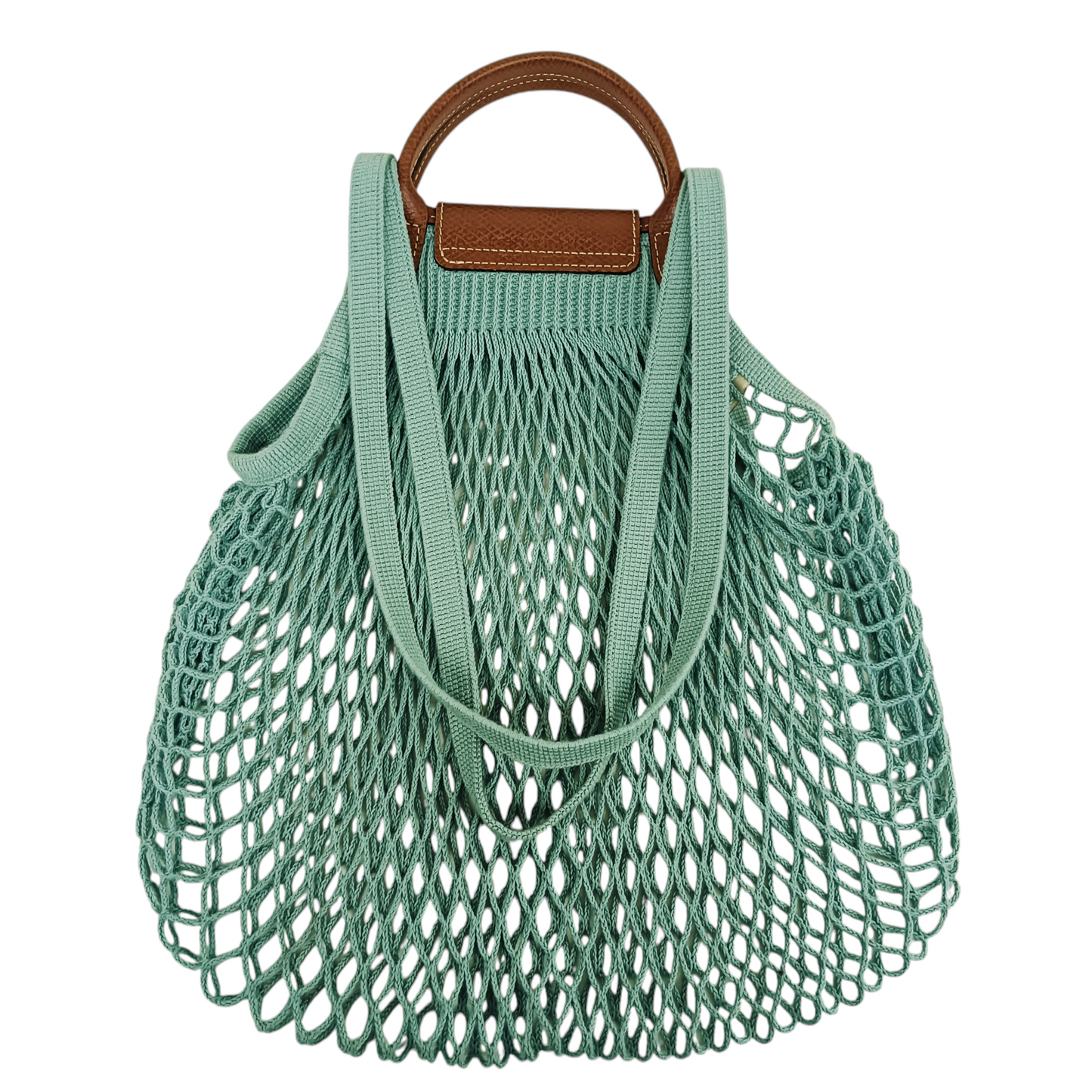 LONGCHAMP 2WAY Bag LE Pliage Filet Mesh Bag Light Blue