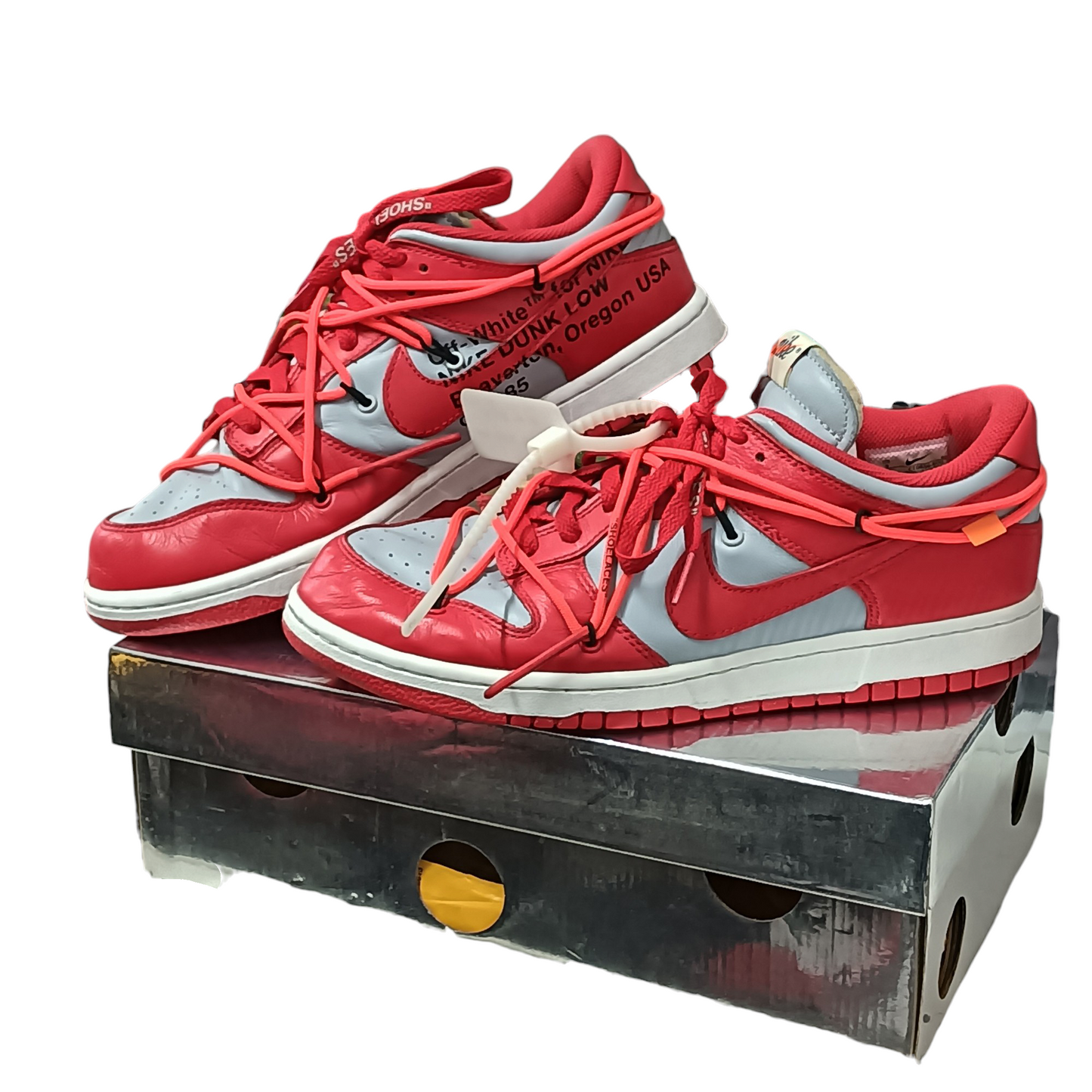 NIKE x OFF-WHITE Dunk Low Red/Gray Size 42.5eu CT0856-600