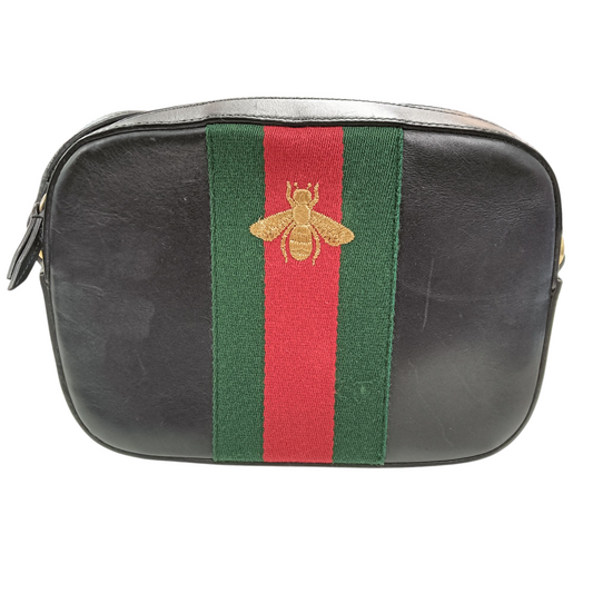 GUCCI Shoulder Bag 412008 498879 Web Bee Black