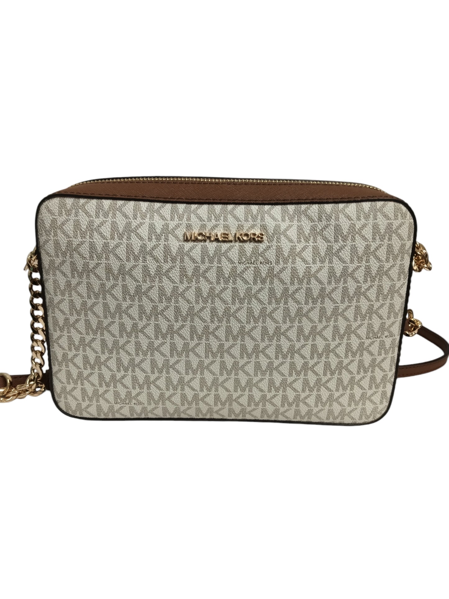 MICHAEL KORS SHOULDER BAG BROWN/WHITE 35F8GTTC3B RANK(A)