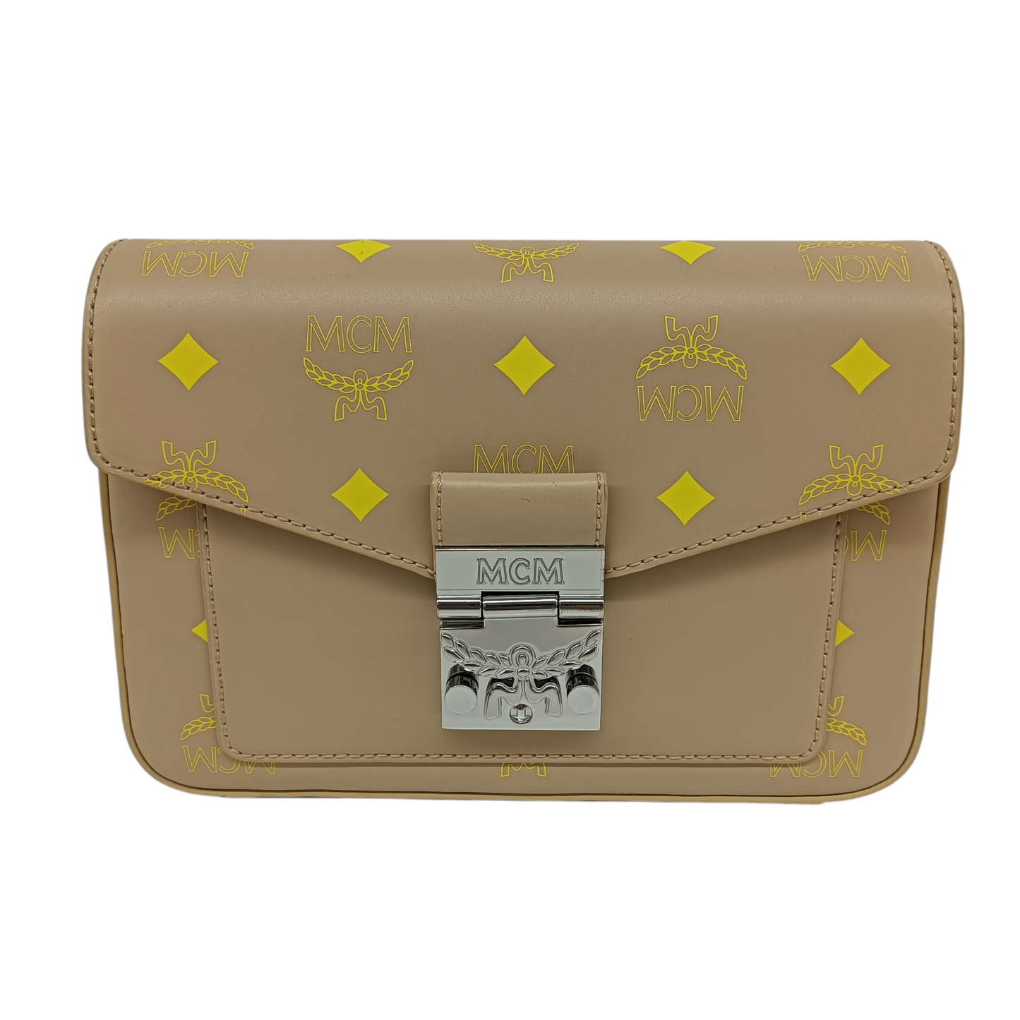 MCM Shoulder Bag MMRBASX05I6001 Rank(AB) Beige/Yello