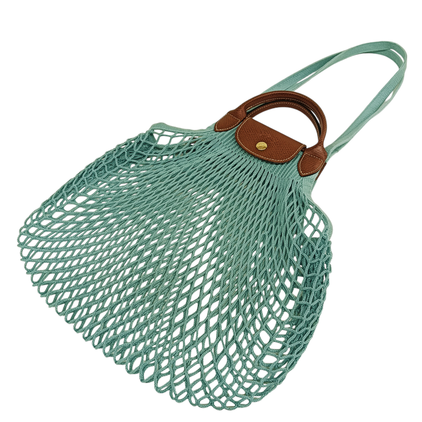 LONGCHAMP 2WAY Bag LE Pliage Filet Mesh Bag Light Blue