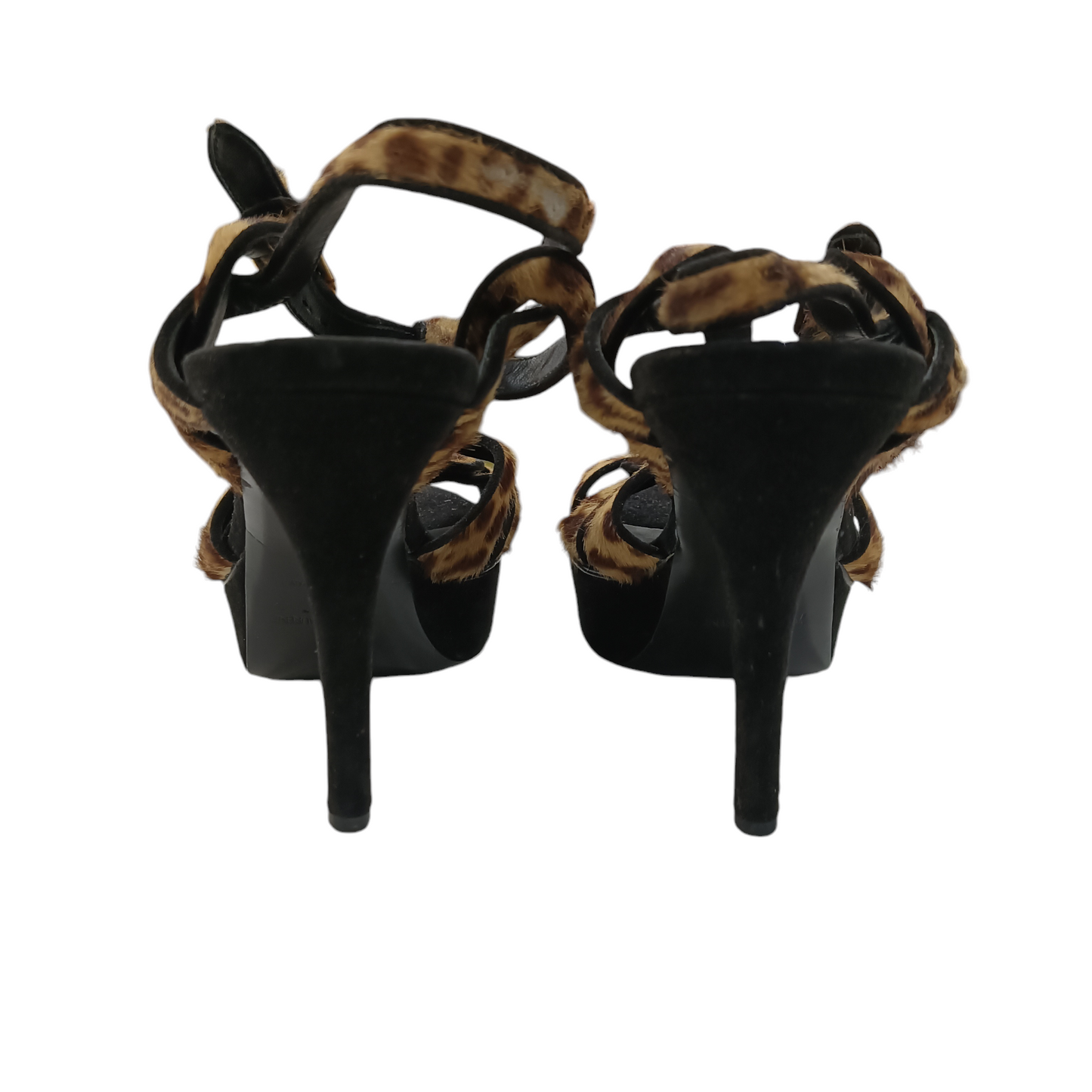 YVES SAINT LAURENT HEEL PUMPS 35 1/2 BROWN/BLACK