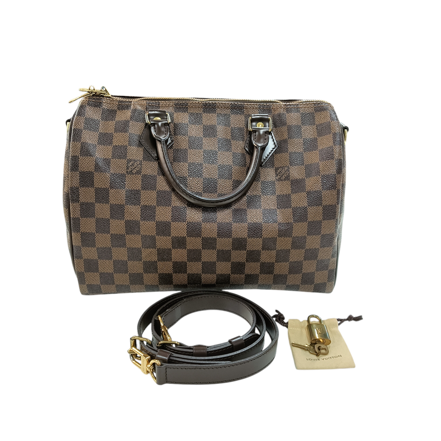 LOUIS VUITTON Bag Damier Speedy 30 Bandouliere Brown MB1134 N41367