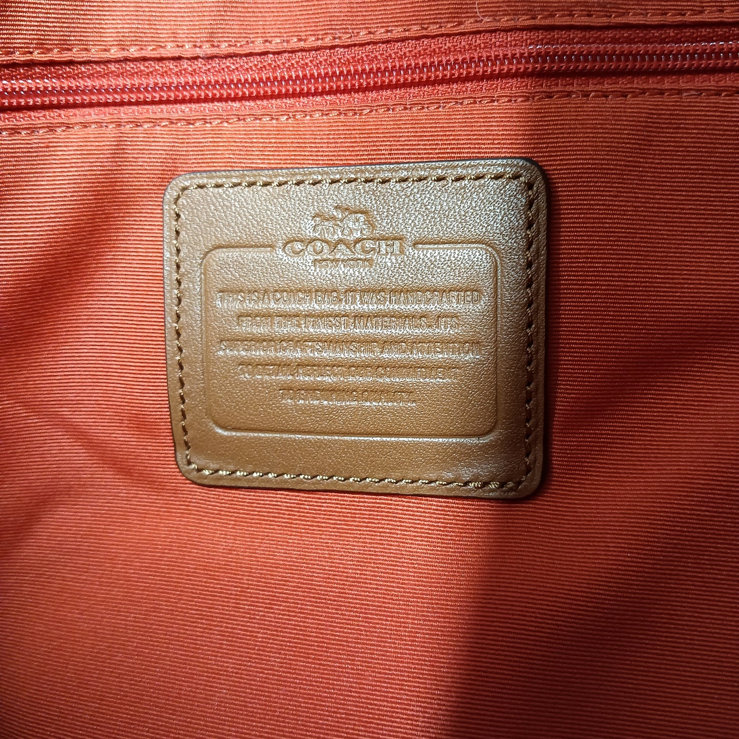 COACH Tote Bag F38405 Brown/Orange