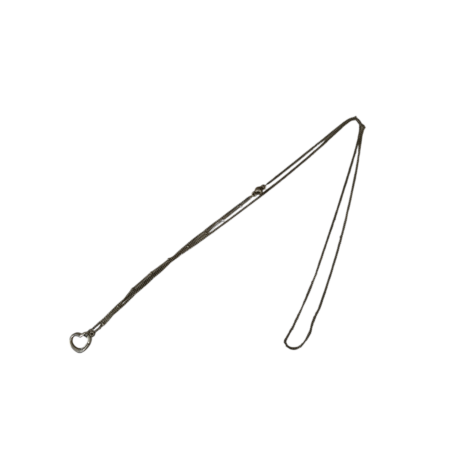 PANDORA NECKLACE LONG HEART SILVER