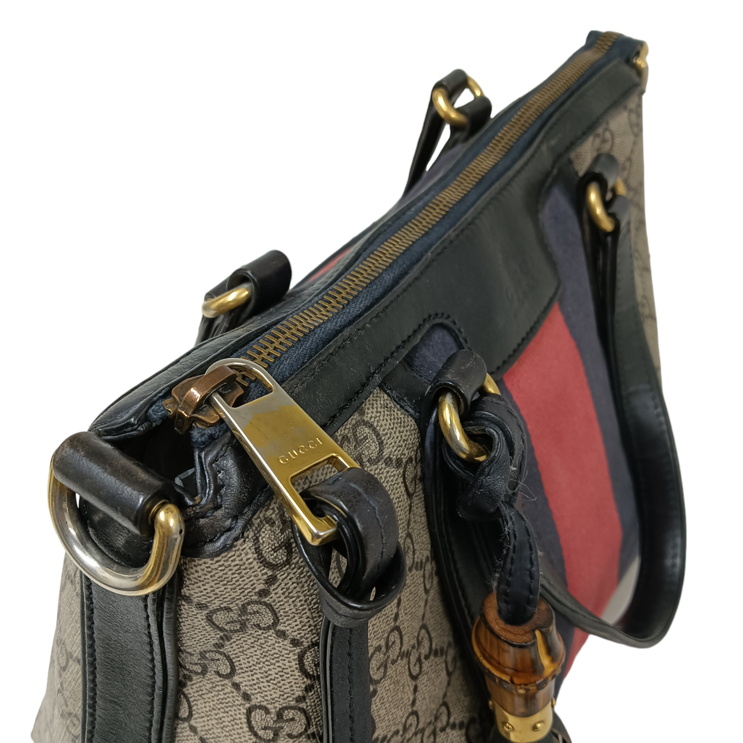 GUCCI Bag Gray/Red 353114 002123