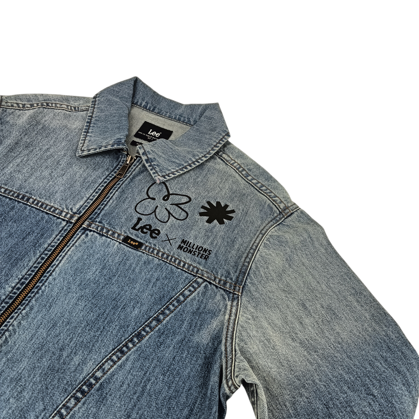 LEE Denim Jacket SIZE L Mens Blue Millions Monster