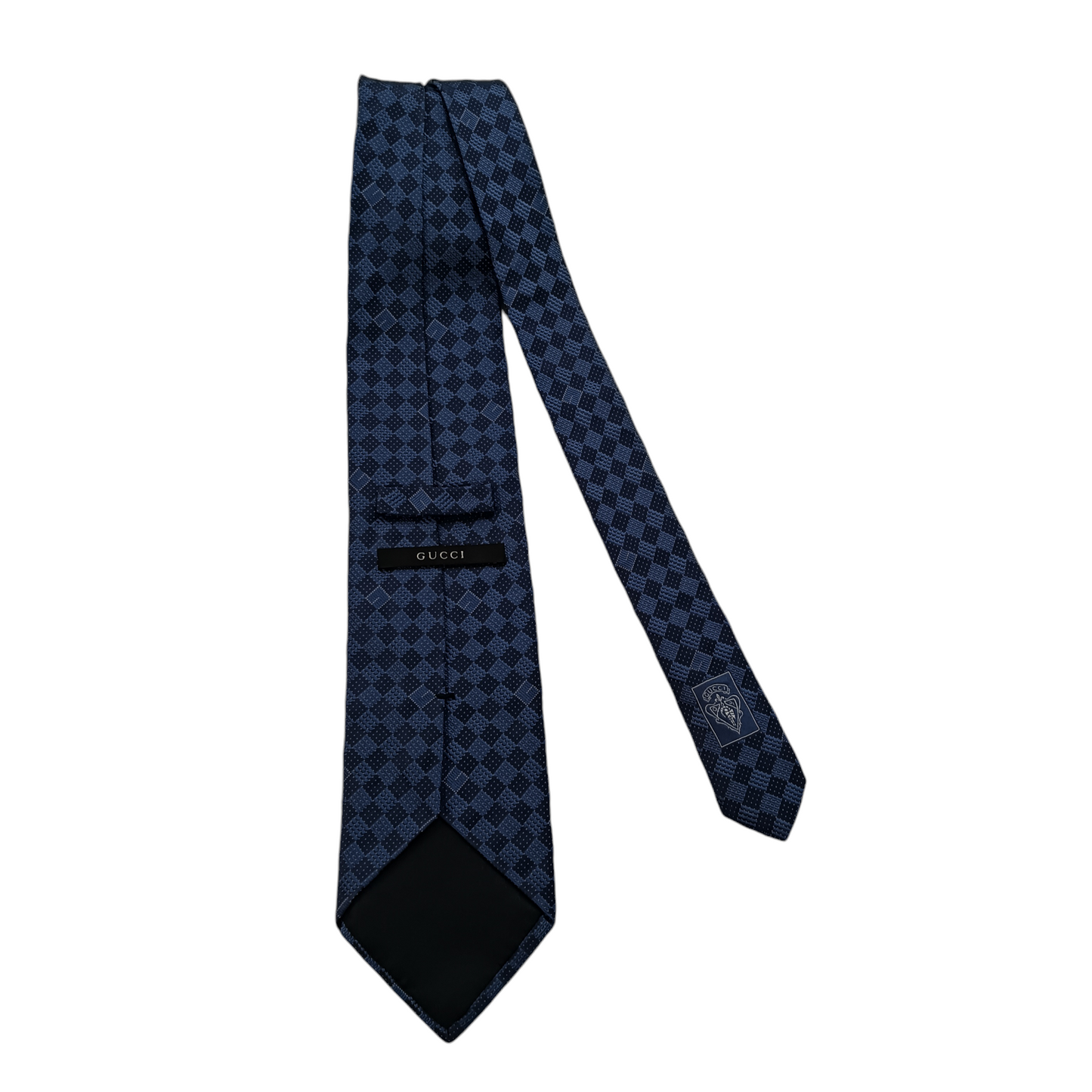 GUCCI NECKTIE BLUE SILK/100%