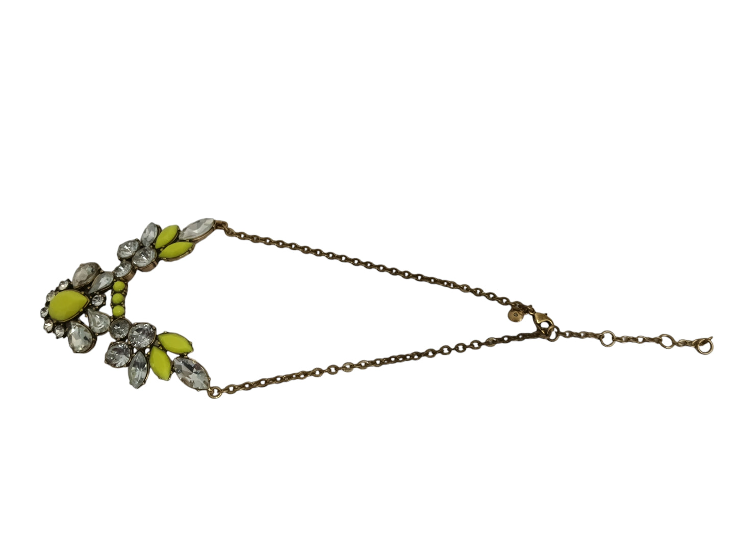J CREW NECKLACE SILVER/YELLOW