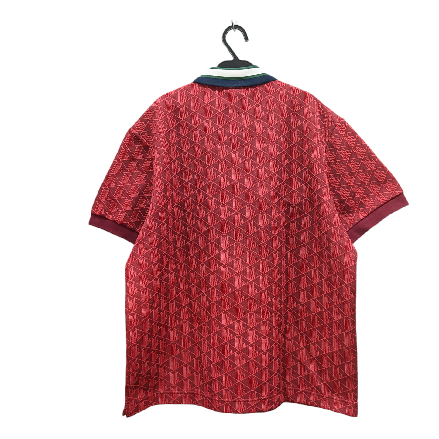 LACOSTE Polo shirts SIZE XL Mens Red DH1417/The Jacquard Knit Monogram Motif