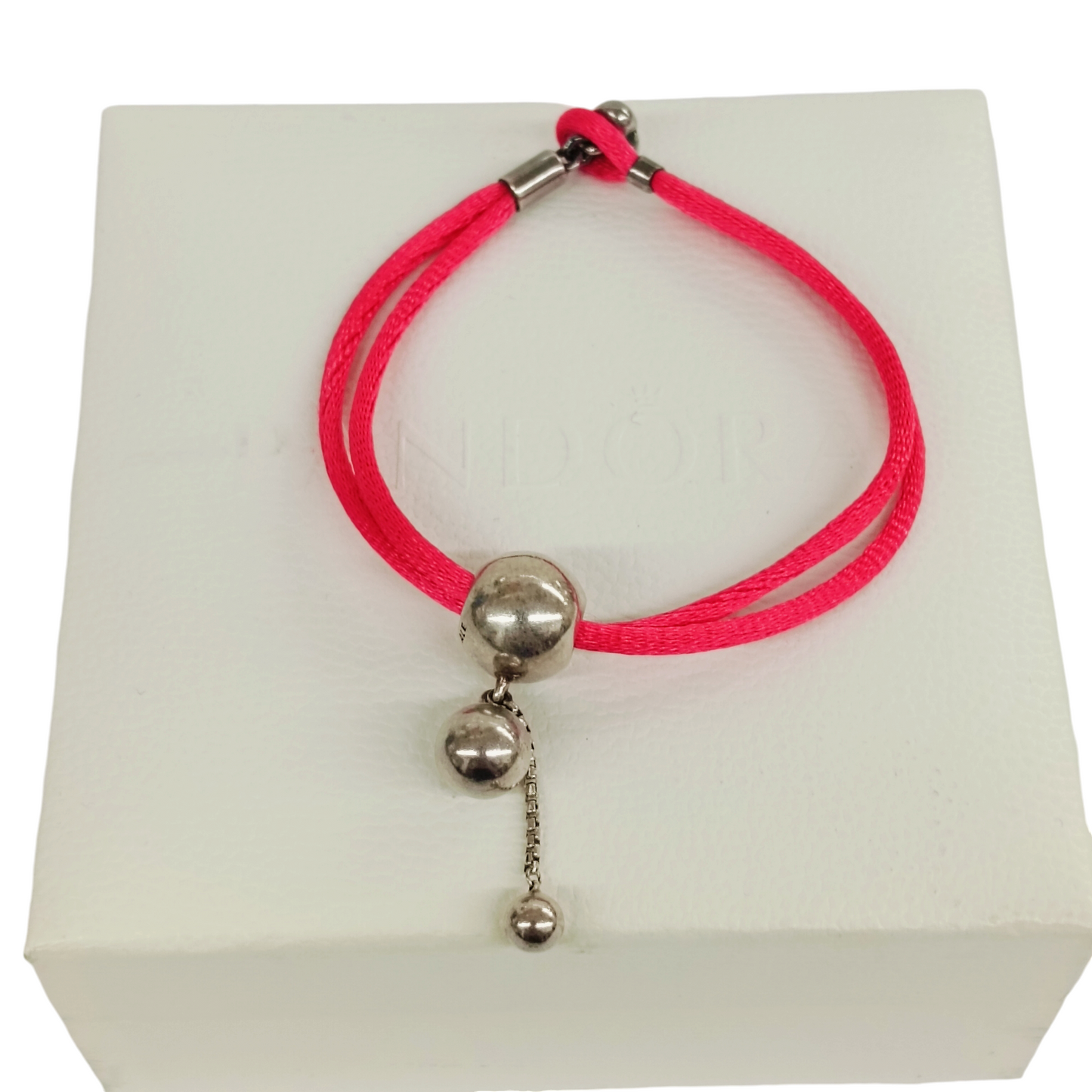 PANDORA Bracelet Pink with Charm Rank B