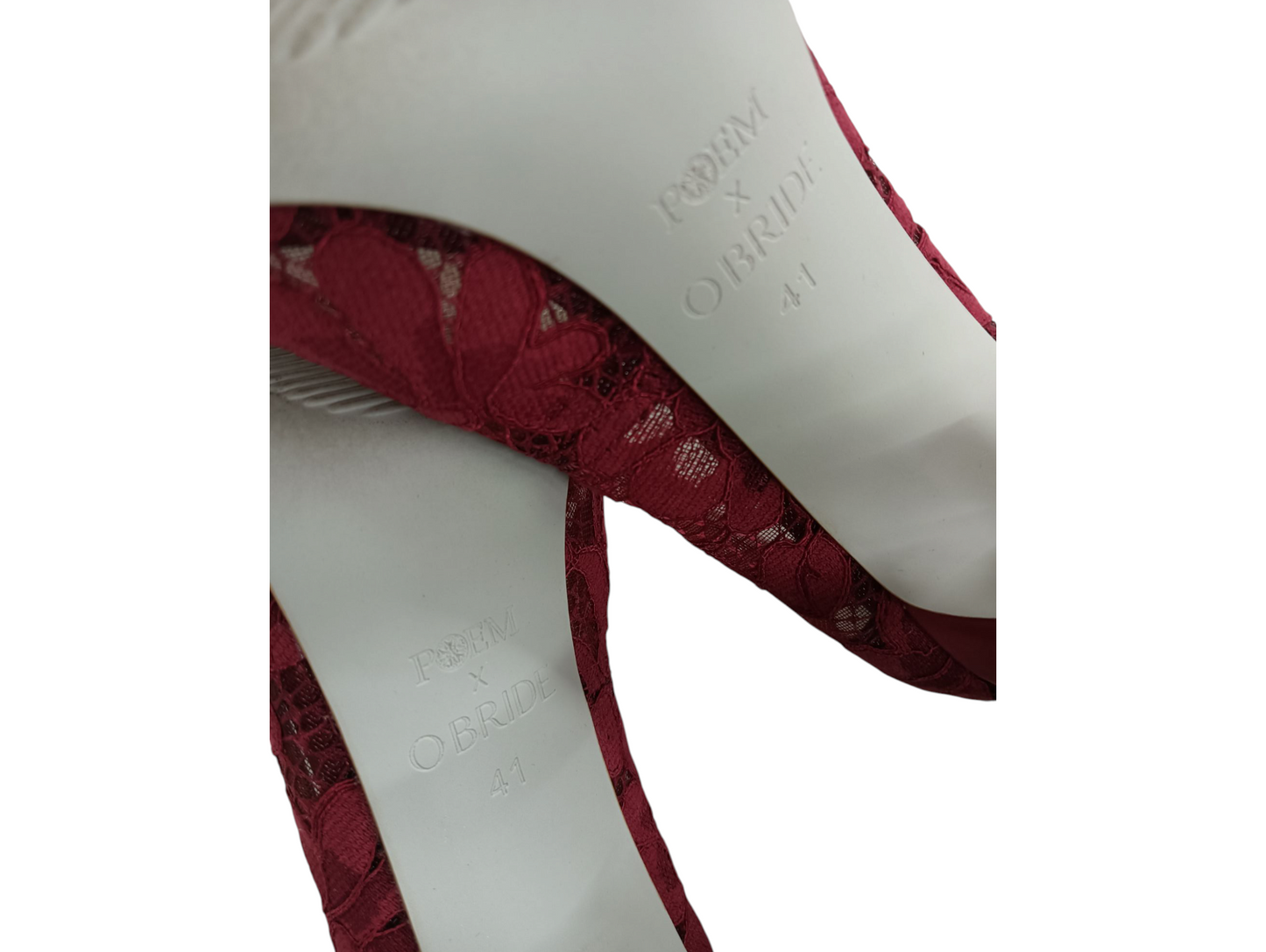 POEM X OBRIDE Pumps Size 41 Lady's Red Midnight Heels