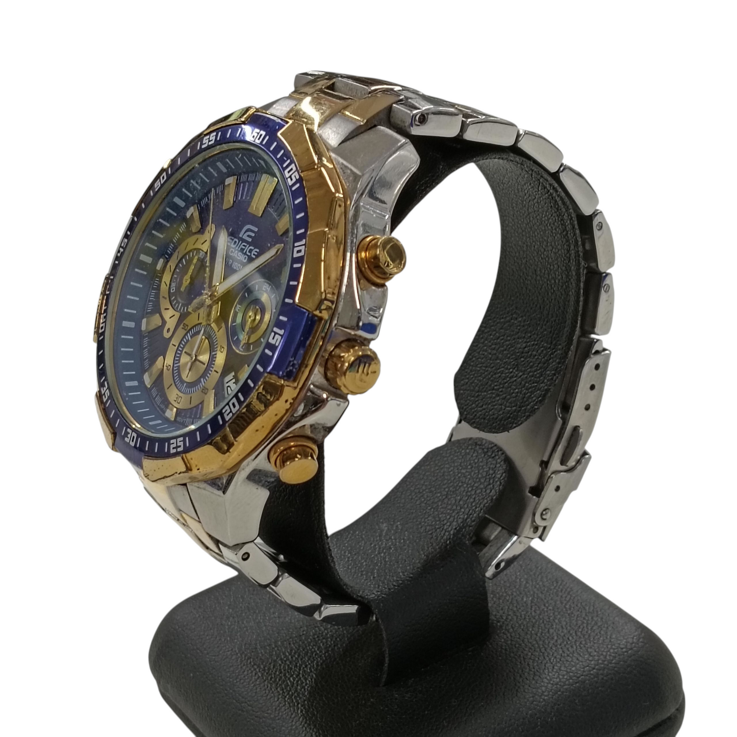 CASIO EDIFICE-554 Wrist Watch Blue/Gold