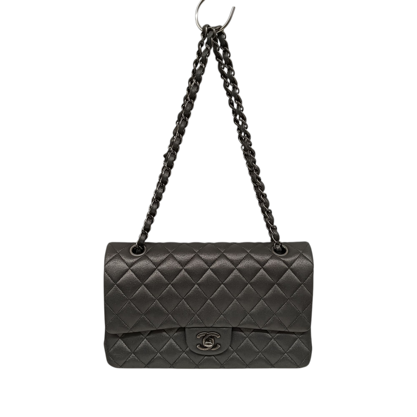 CHANEL Shoulder Bag 20422096 Gray BOY 25