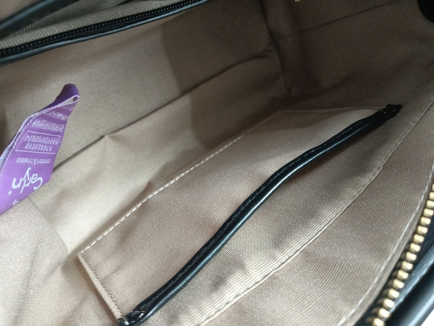Shoulder Bag CARLYN Beige/Black Rank (AB)