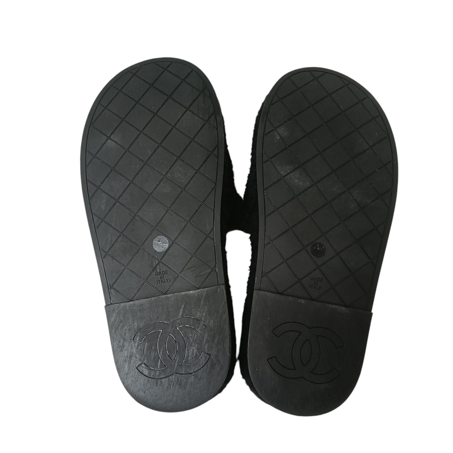 CHANEL Sandal 37 Lady's Black Rank B G37498