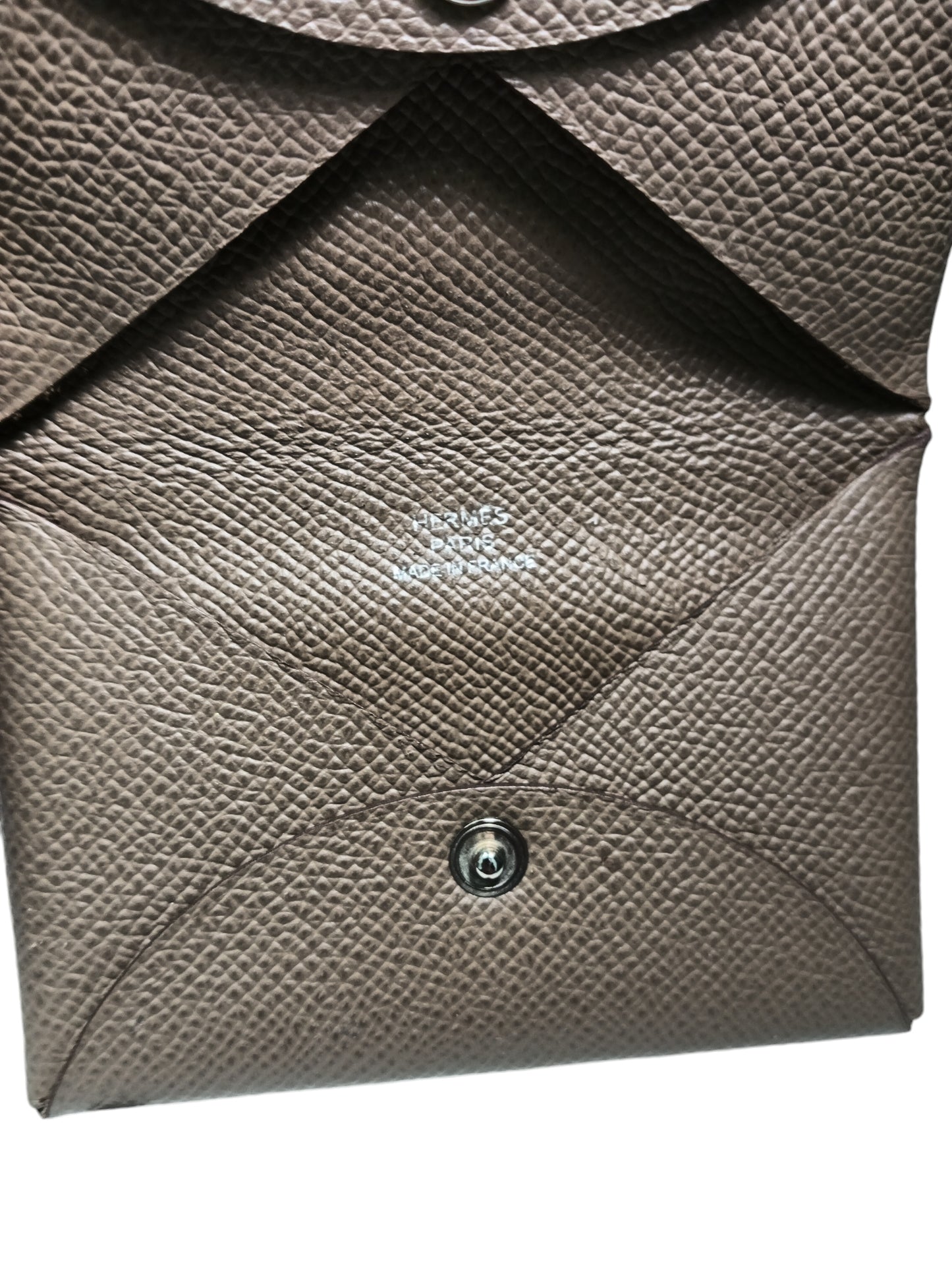 HERMES COIN CASE BEIGE A AA 005 CALVI *DAMAGE